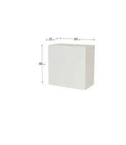 Altillo con una puerta acabado en color blanco mate, 60 cm(alto)60 cm(ancho)35 cm(largo)
