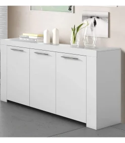 Aparador Buffet Nous en acabado Blanco Artik 80 cm(alto)144 cm(ancho)42 cm(largo)