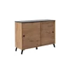 Aparador Kamet dos puertas correderas acabado roble gold, 87cm(alto) 120cm(ancho) 40cm(largo)