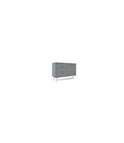 Aparador para comedor Nicolás 2 puertas 2 cajones acabado verde kaki/cera blanca, 140cm(ancho) 81cm(alto) 40cm (fondo)