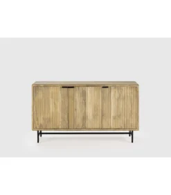 Aparador 3 puertas Michel acabado en madera de mango, 85cm(alto) 150cm(ancho) 40cm(largo)