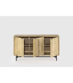 Aparador 3 puertas Michel acabado en madera de mango, 85cm(alto) 150cm(ancho) 40cm(largo)