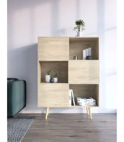 Aparador 3 puertas modelo-881 acabado roble, 131cm(alto) 101cm(ancho) 30cm(fondo).