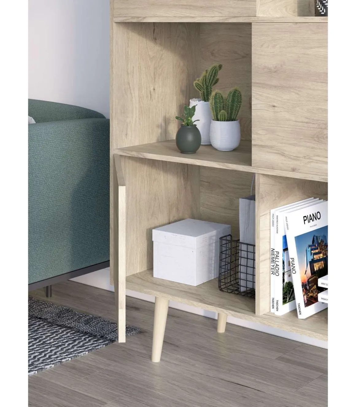Aparador 3 puertas modelo-881 acabado roble, 131cm(alto) 101cm(ancho) 30cm(fondo).