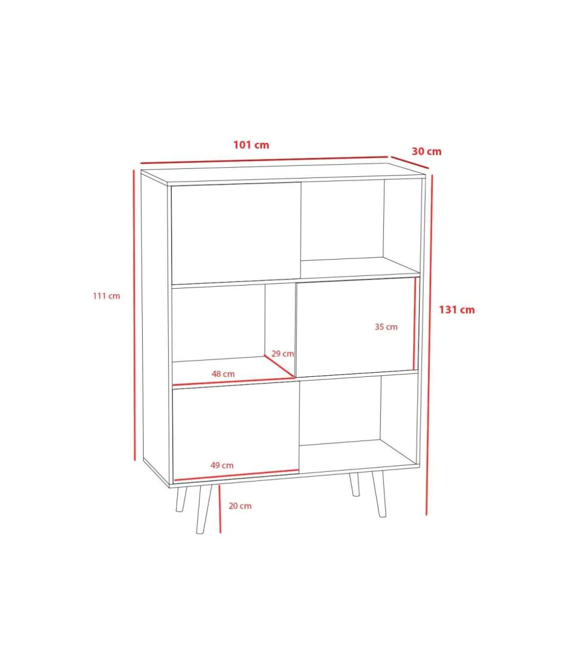 Aparador 3 puertas modelo-881 acabado nogal, 131cm(alto) 101cm(ancho) 30cm(fondo).