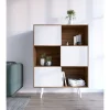 Aparador 3 puertas modelo-881 acabado nogal/blanco, 131cm(alto) 101cm(ancho) 30cm(fondo).