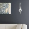 Aplique a pared led cromo modelo Mar 45 cm (alto)12 cm(ancho)10 cm(fondo)