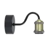 Aplique a pared modelo Acebuche acabado negro/cuero 11 cm(alto)9 cm(ancho)18 cm(largo)