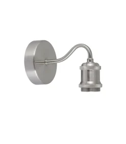 Aplique a pared modelo Eduardo acabado niquel satinado 14 cm(alto) 10 cm(ancho)16 cm(fondo