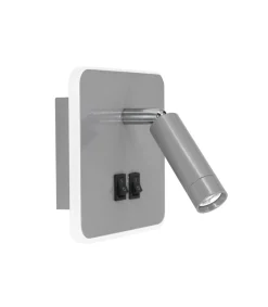 Aplique a pared modelo Moragues acabado plata 14 cm(alto) 14 cm(ancho) 14 cm (fondo)