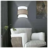 Aplique a pared modelo Nina acabado blanco/tostado 35 cm(alto) 30 cm(ancho)17 cm(fondo)