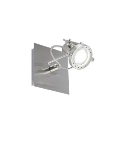 Aplique a pared modelo Olbia acabado niquel satinado 14 cm(alto) 13 cm(ancho) 18 cm (fondo)