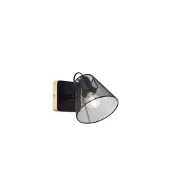 Aplique a pared Utrech negro mate, 23cm(alto) 15cm(ancho) 17cm(largo)