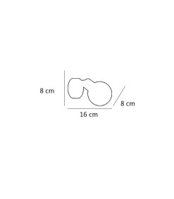 Aplique a pared Vera negro mate, 8 cm(alto)8 cm(ancho)16 cm(largo)