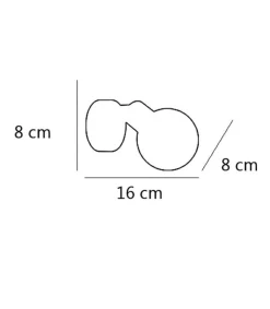 Aplique a pared Vera niquel satinado 8 cm(alto) 8 cm(ancho)16 cm(largo)