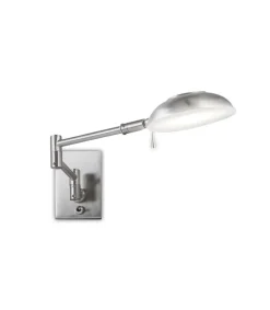 Aplique de lectura modelo Max acabado níquel satinado 10 cm(alto) 11 cm(ancho) 42 cm(fondo