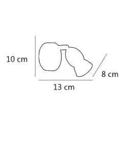 Aplique de pared Bala acabado en blanco 10cm(alto) 8cm(ancho) 13cm(largo)
