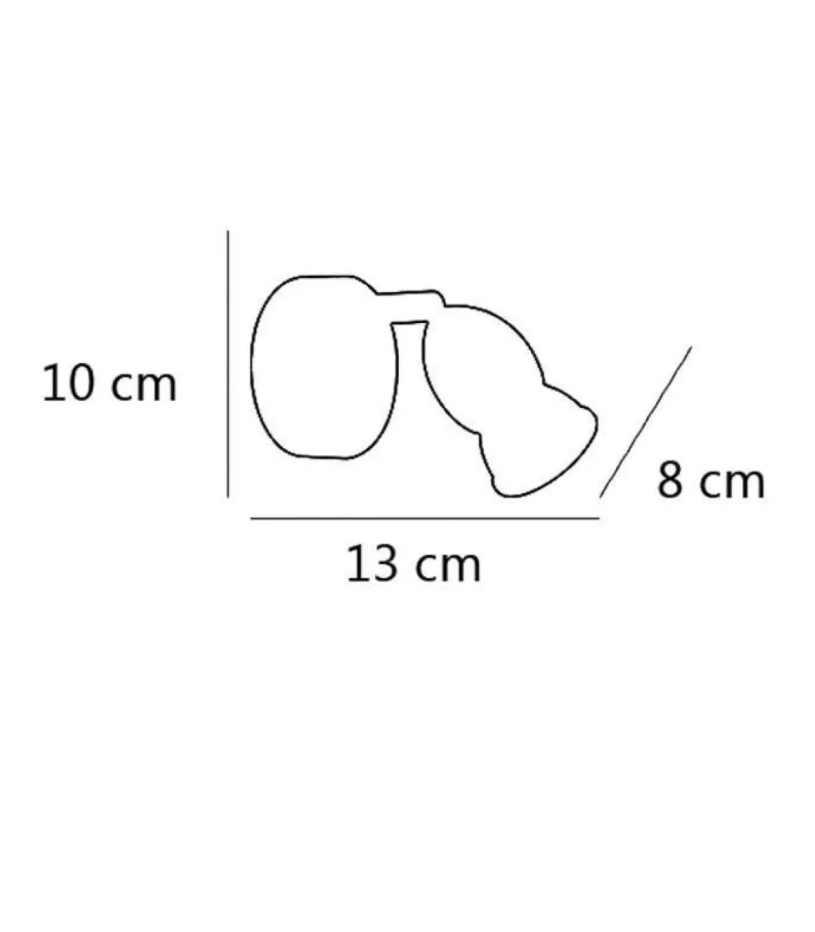 Aplique de pared Bala acabado en niquel satinado 10 cm(alto) 8cm(ancho) 13cm(largo)