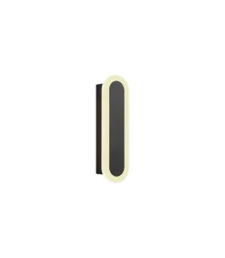 Aplique de pared con led integrado modelo Sultán acabado negro, 20cm(alto) 6cm(ancho) 6cm(fondo