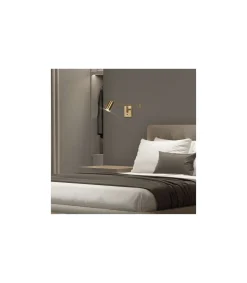 Aplique de pared led modelo Romeo acabado latón, 8cm(ancho) 63cm (fondo) 12cm(alto).