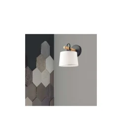 Aplique de pared modelo Arolas acabado negro 22 cm(alto) 17 cm(ancho) 21 cm(largo)