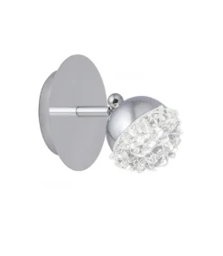 Aplique de pared modelo Azalea acabado cromo 12cm (alto) 12cm(ancho) 7 cm(fondo