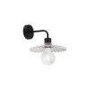 Aplique de pared modelo CORA acabado negro, 20cm(alto) 24cm(ancho) 28cm(fondo)