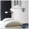 Aplique de pared modelo Damian acabado niquel satinado 10cm(alto) 11cm(ancho) 40cm(fondo)