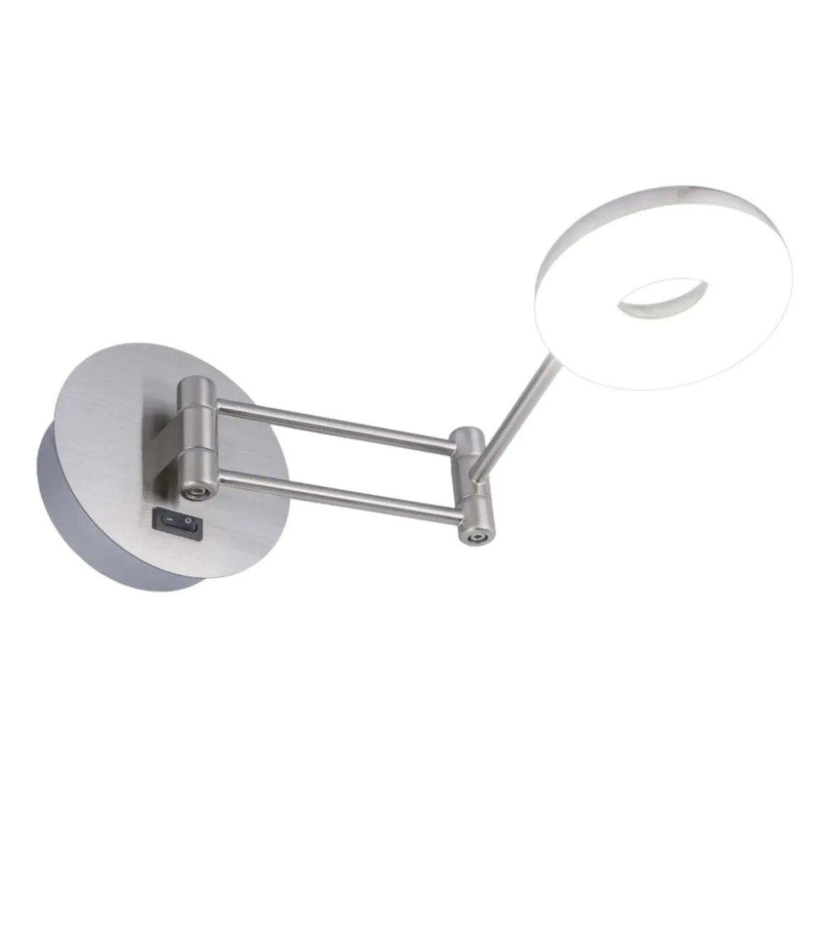 Aplique de pared modelo Damian acabado niquel satinado 10cm(alto) 11cm(ancho) 40cm(fondo)
