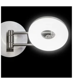 Aplique de pared modelo Damian acabado niquel satinado 10cm(alto) 11cm(ancho) 40cm(fondo)
