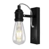 Aplique de pared modelo Kilian acabado negro 22cm(alto) 5cm(ancho) 15cm(fondo)