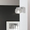 Aplique de pared modelo Portia acabado cromo 7 cm(alto) 10 cm(ancho) 12 cm(fondo