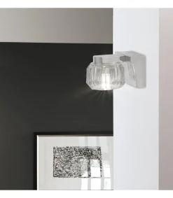 Aplique de pared modelo Portia acabado cromo 7 cm(alto) 10 cm(ancho) 12 cm(fondo