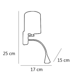 Aplique de pared modelo Resola acabado cuero 25 cm(alto) 15 cm(ancho) 17 cm (fondo)