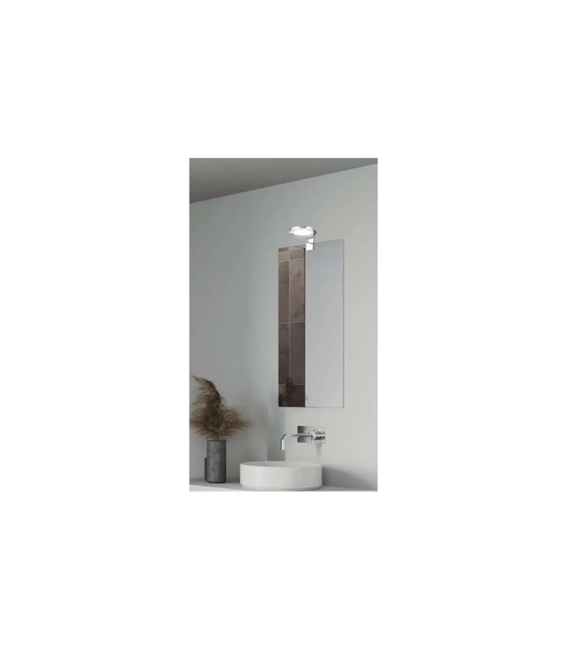 Aplique de pared modelo Tinao acabado cromo 7cm(alto) 10 cm(ancho) 12 cm(fondo