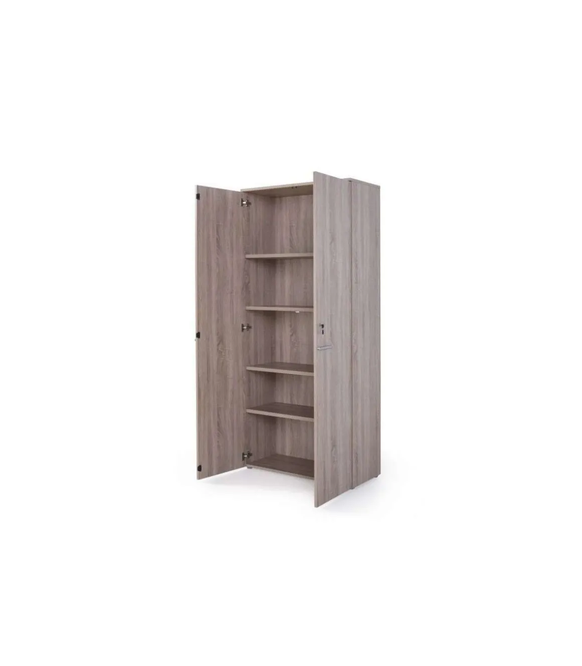 Armario alto con puertas acabado olmo claro, 208.8 cm(alto)93 cm(ancho)42.5 cm(fondo)..