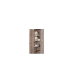 Armario alto con puertas acabado olmo claro, 208.8 cm(alto)93 cm(ancho)42.5 cm(fondo)..
