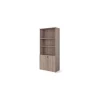 Armario alto con puertas bajas acabado olmo claro, 208.8 cm(alto)93 cm(ancho)42.5 cm(fondo) .