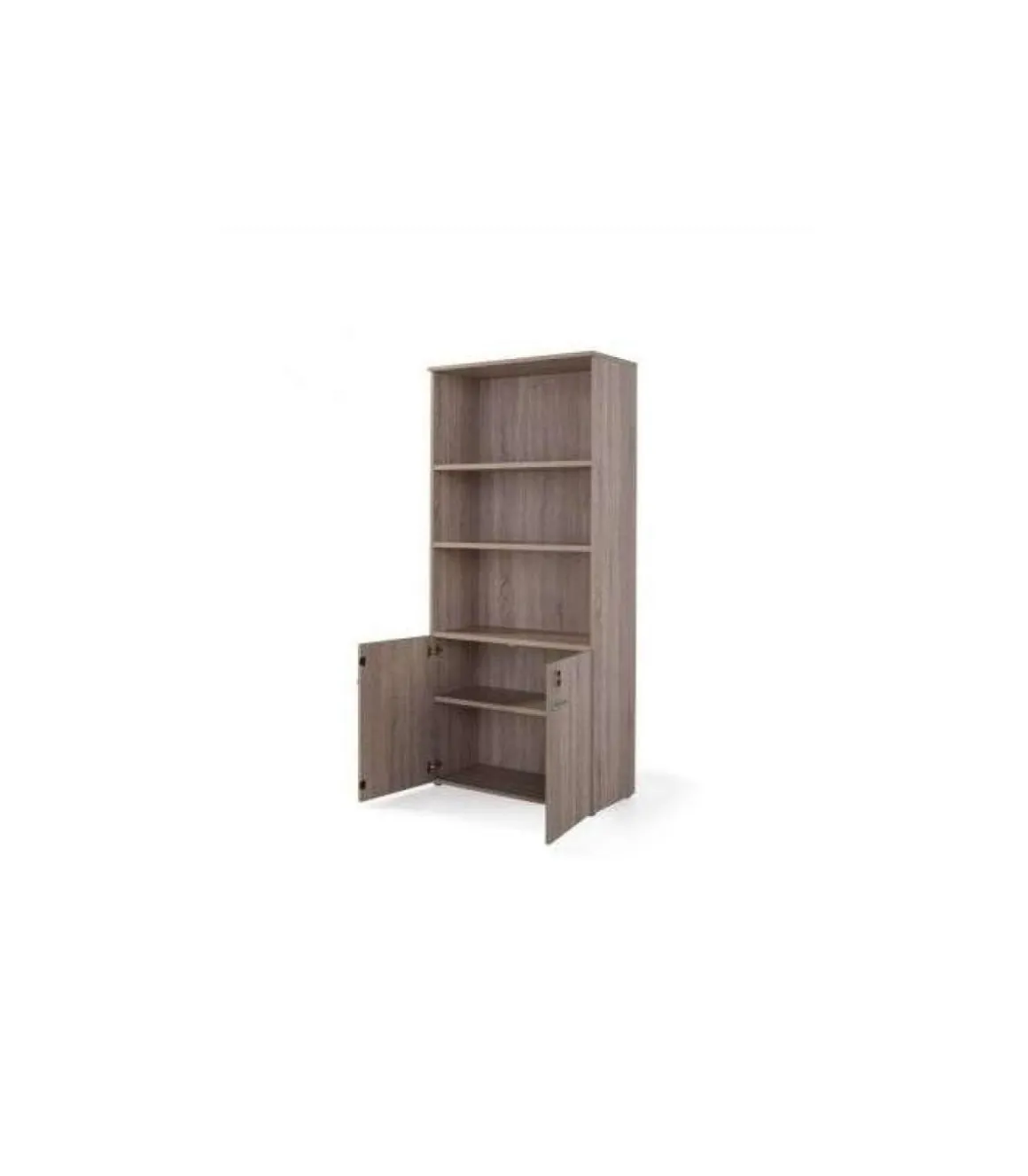 Armario alto con puertas bajas acabado olmo claro, 208.8 cm(alto)93 cm(ancho)42.5 cm(fondo) .