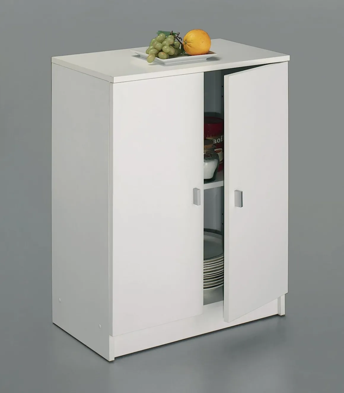 Armario bajo dos puertas Marbella color blanco 60 cm(ancho) 80 cm(altura) 34 cm(fondo)