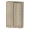 Armario bajo multiusos Tibet 2 correderas acabado roble cambrian, 120 cm(alto)74 cm(ancho)33 cm(largo)