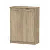 Armario bajo multiusos Tibet 2 puertas abatibles acabado roble cambrian, 101 cm(alto)74 cm(ancho)37 cm(largo)