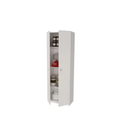 Armario dos puertas en acabado color blanco 60 cm(ancho) 180 cm(altura) 35.6 cm(fondo)