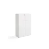 Armario mediano con puertas para oficina o estudio blanco. 141 cm(alto)93 cm(ancho)42.5 cm(fondo)