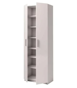 Armario multiestantes dos puertas Urano en blanco. 60 cm(ancho) 180 cm(altura) 35.6 cm(fondo)