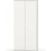 Armario multiuso Carles con escobero acabado blanco, 180cm(alto) 80cm(ancho) 35cm(fondo)