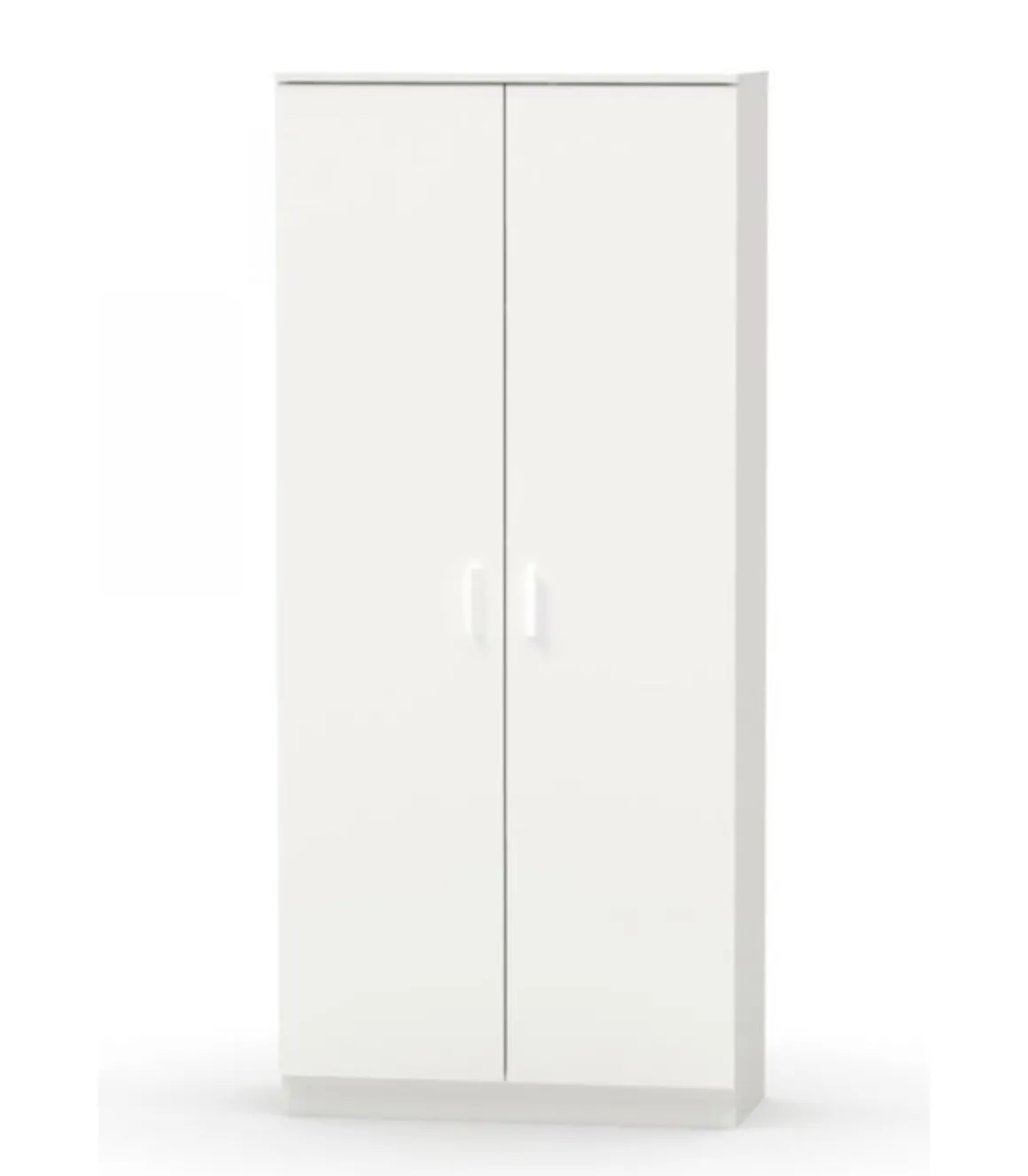Armario multiuso Carles con escobero acabado blanco, 180cm(alto) 80cm(ancho) 35cm(fondo)