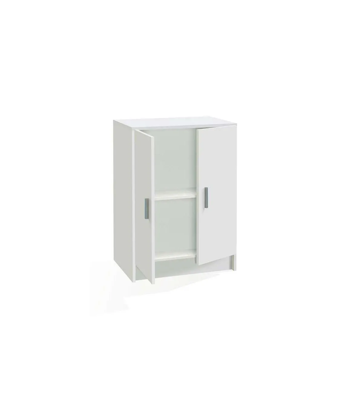 Armario multiusos bajo Milán en acabado blanco. 59 cm(ancho) 80 cm(altura) 37 cm(fondo)