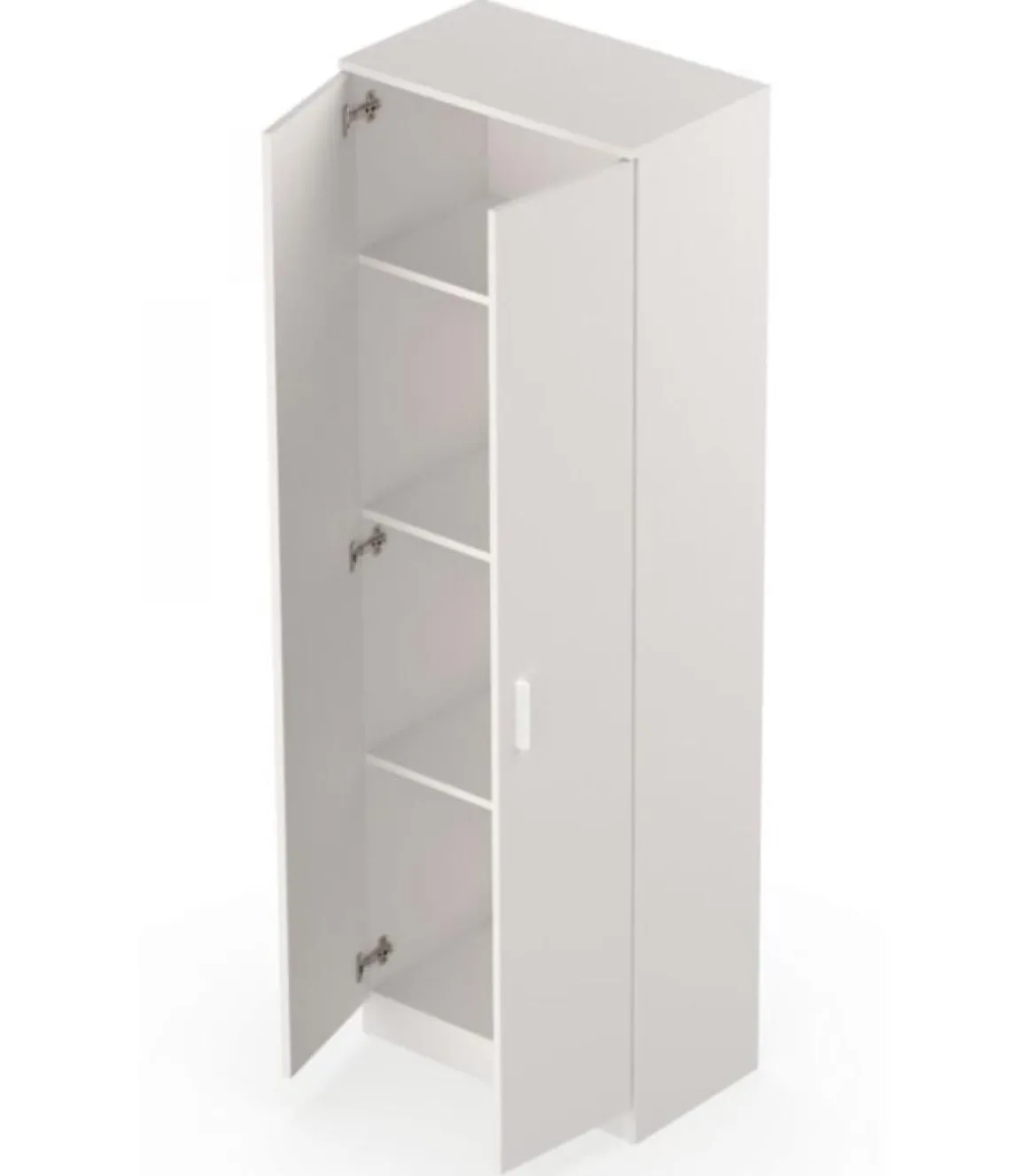 Armario multiusos Carles con dos acabado blanco, 180cm(alto) 60cm(ancho) 35cm(fondo)