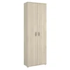 Armario multiusos Carmen 2 puertas acabado Natural, 6 estantes 61 cm(ancho) 190 cm(altura) 35 cm(fondo)